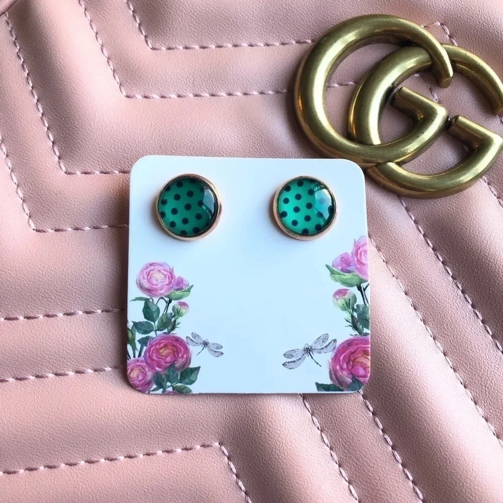 Handmade Dotted Stud Earrings